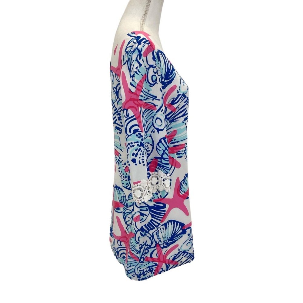 Lilly Pulitzer Starfish Harbor Tunic Dress Small Blue & Pink - Picture 3 of 16